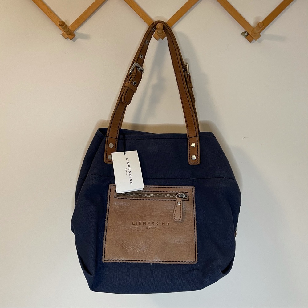NWT Liebeskind Canvas/Leather Shoulder Bag